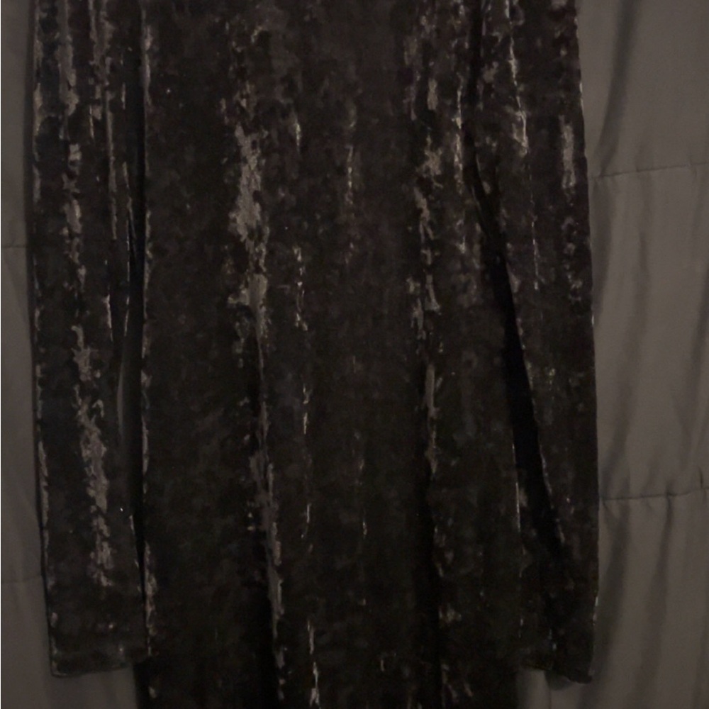 Elegant Black Velvet Dress Size Large